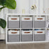 DULLEMELO Cube Storage Basket for Shelves, Collapsible Fabric Storage Cubes for Office, Bedroom, Toys, with Handles