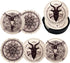 Yilad Satan Goat Skull Coasters for Drinks with Holder Leather Coasters Set of