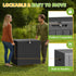 35 Package Gallon Resin Deck Box with Lockable Latch, Waterproof UV-Resistant Multi-Purpose Outdoor Storage for Patio