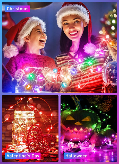 33FT 100 Remote,11 Minetom Fairy Lights Color Changing - LED String Lights with Modes, USB Fairy Lights Indoor, Twinkle
