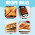 Tasty Mini Sandwich Maker, Makes Sandwiches, Paninis, Grilled Cheese, 600W, Aqua