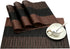 SHACOS Placemats Set of 4, Woven Vinyl Table Mats, Ombre Coffee Black, Heat Resistant, Wipe Clean