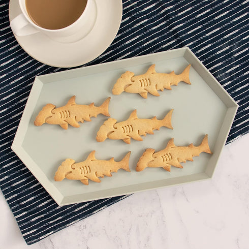 Set of 2 Shark Cookie Cutters, Hammerhead & Tiger Designs, 2 Pieces