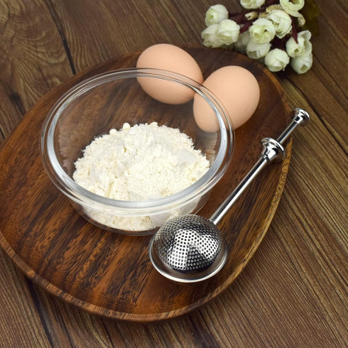 Powder Sugar Shaker Sifter, Baker's Dusting Wand Dispenser for Flour, Spices, Sugar, Tea Strainer