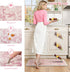 Sets 2, Desk,Sink(17''x29''+17''x47'') LEEVAN Pink Kitchen Mat of Vintage Distressed Anti Fatigue Memory Foam Kitchen