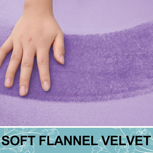 smiry Memory Foam Bath Mat 30" x 20", Extra Soft Absorbent Non Slip Bathroom Rug for Shower Floors, Purple