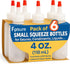 FIXSURE Plastic Squeeze Bottles with Red Tip Cap, 4 Oz Squirt Bottle