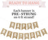 Pre-strung Happy Birthday Banner, Gold Glitter Birthday Party Banner, No DIY, 6 ft Strands