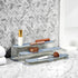 madesmart Clear Shelf Organizer - Lt. Grey | BATH COLLECTION | 3-Tier Cabinet or Countertop Organizer | Soft-Grip Lining and Non-slip Fee | BPA-Free by madesmart