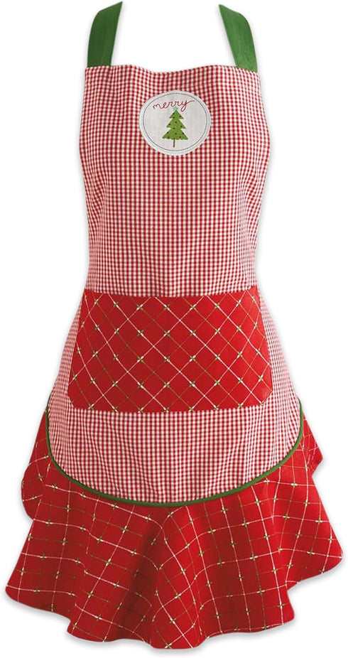 Adjustable Adult Size DII Women's Christmas Kitchen Apron for Cooking, Baking, Crafting & Entertaining