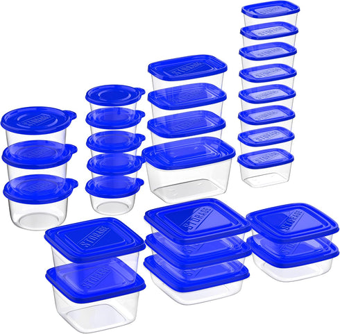 54-Piece Food Storage Containers with Lids, BPA-Free, Stain-Resistant, Microwave Safe by Chef Buddy