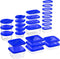 54-Piece Food Storage Containers with Lids, BPA-Free, Stain-Resistant, Microwave Safe by Chef Buddy