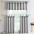 July Joy Cotton Valance Curtains, 18 Inches Long Country Kitchen Curtains for Small Window, Black