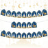WATINC 2 in 1 Ramadan Banner Eid Mubarak Decoration, No DIY Needed Hanging Banners Decor for Home, Tree, Wall 10 Feet
