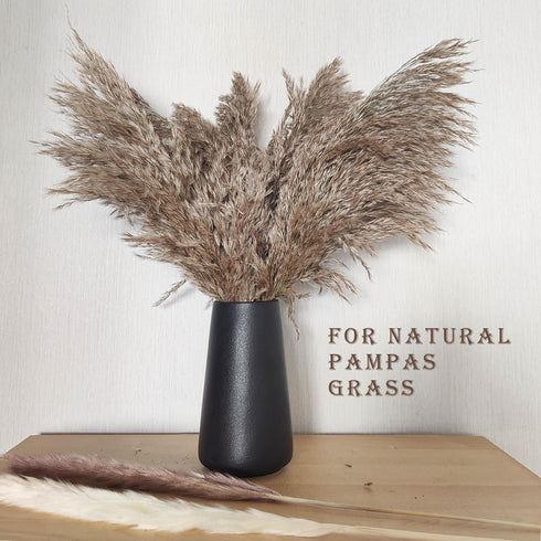 Matte Black Flower Vase, 6" Small Modern Ceramic Vase for Flowers, Minimalist Farmhouse Boho Centerpieces Decor