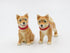 Fine Porcelain Shiba Inu Dog Salt and Pepper Shakers Set, 3-5/8" L - 20777