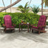 44x19x4 Inch Outdoor Adirondack Chair Cushion, Rocking Chair Cushions, High Back Patio Soft Seat Pad with Ties, Indoor