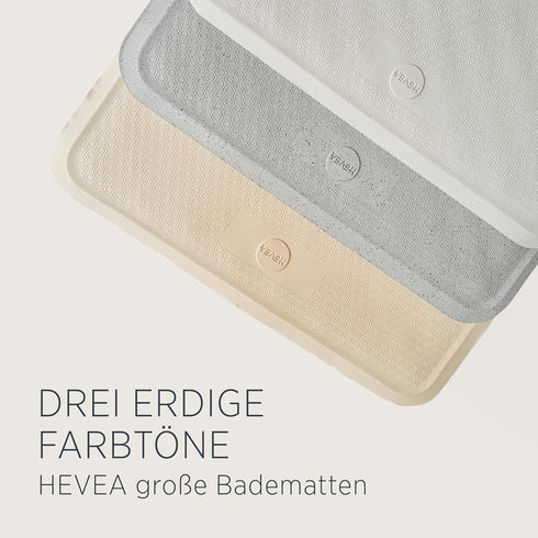 299 HEVEA Natural Rubber Big Bath Mat - Upcycled, Danish Design - Non Slip Bathtub Mat, Suction Cups - Safe