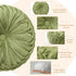 2 15'' Drydiet Pcs Round Throw Velvet Pillows Decorative Pleated Throw Pillows Diameter Accent Pumpkin Boho Chair