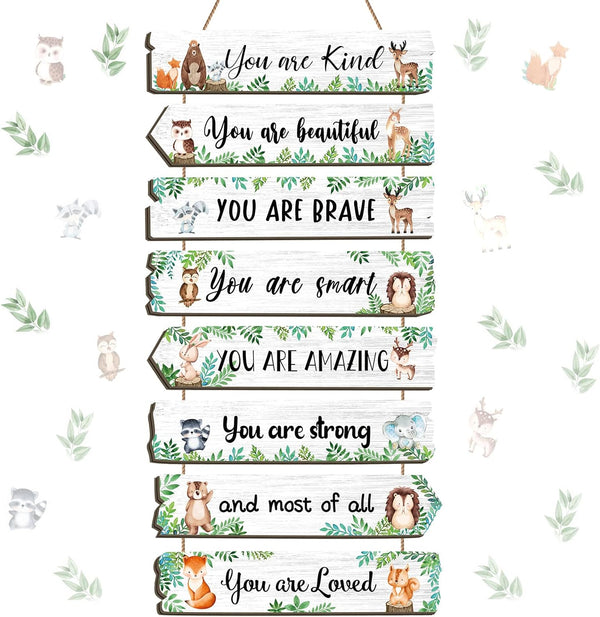 Inspirational Girl Room Decor Aesthetic Art Wall Hanging Sign Inspiring Colorful Rainbow