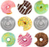 10PCS Non-Stick Individual Donut Pan for Baking, Sturdy Anodized Aluminum Alloy, DIY Doughnut Cake Mould Bakery Tools