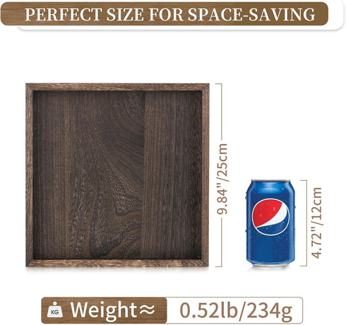 Counter 10inch Hanobe Serving Tray Decor for Table: Small Wood Decorative Trays for Ottoman Coffee Tables - Farmhouse