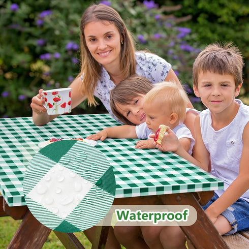72x30 Inches 3 Set Picnic Table Cover with Bench Covers and Bag, Camping Table Camping Essentials Cover with Elastic