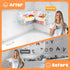 3 Compartments Bath Toy Storage Corner Bath Toy Holder for Bathtub, Kids Tub Toys Organizer with Adhesive Hooks