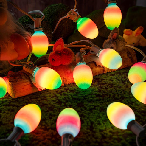 1 Pack 10.5FT Enhon Easter Egg String Lights, Multi-Color Pastel LED Egg Lights, End-to-End Connectable String Light