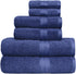 6-Piece 100% Set, 2 2 2 Amazon Basics Fade-Resistant Cotton Towel Soft and Absorbent, Bath Towels, Hand Towels