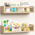 upsimples 2 Pack Nursery Book Shelves, 15.7 Inch Floating Bookshelves for Wall,