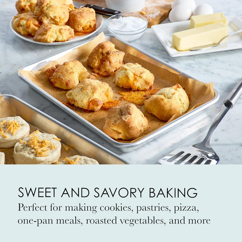 Chigcago Metallic Recycled Aluminum Small 9x13 Baking Sheet, Perfect for Everyday Baking and Roasting Use