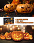 JUSTOTRY Pumpkin Carving Kit with Hammer, Safe for Kids, Durable Stainless Steel Non-knife Tools, 23 PCS