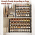 4-Tier Closet FAVOOSTY Expandable Shoe Rack, Adjustable Shoe Shelf Storage Organizer Space Saving Metal Free Standing