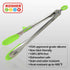 Parve Green Locking Kitchen Tongs, 12” Heavy Duty Multipurpose Tool, Stainless Steel with Non-Stick Tips