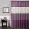 Lush Decor Covina Shower Curtain, Purple, 72 inches wide x 72 inches long