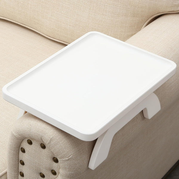 SINWANT Couch Arm Table,Bamboo Couch Arm Tray Clip on Sofa Armrest,Chair Side