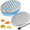 Cheese Grater with Food Storage Container & Lid, Perfect for Grating Hard Parmesan, Ginger, Vegetables (Blue)