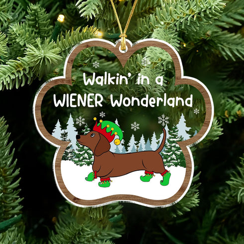 2025 Dachshund Christmas Ornament Dachshund Gifts for Women, Wiener Dog Ornament for Christmas Tree, Cute Sausage Dog
