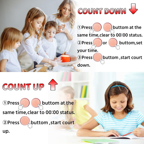 Classroom Timers for Teachers Kids, Large Magnetic Digital Timer 2 Pack