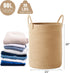 60L 15Dx20H Inches Jute Woven Laundry Hamper Basket Wicker Rope Clothes Hamper Tall Rattan Blanket Basket in Living