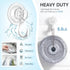 VIS'V Small Shower Suction Cup Hooks, Heavy Duty, Removable and Reusable, Clear, 2 Pcs
