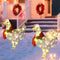 Shellwei 2 Pcs Light up Chicken with Scarf Christmas Decoration Metal Chicken