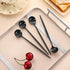 4 PCS 6.7 Inches Satin Black Stainless Steel Coffee Spoons, Iced Tea Spoon, Espresso Stirring Spoon