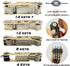 Compact Key Organizer (12-16 Keys), Premium Key Holder with Built-in Tools, Gold Frame