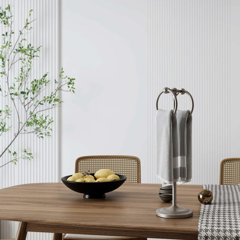 Countertops 2 Rings?19" BGL Fingertip Towel Holder Stand Hand Towel Ring for Bathroom or Kitchen Vanity to Store Hand