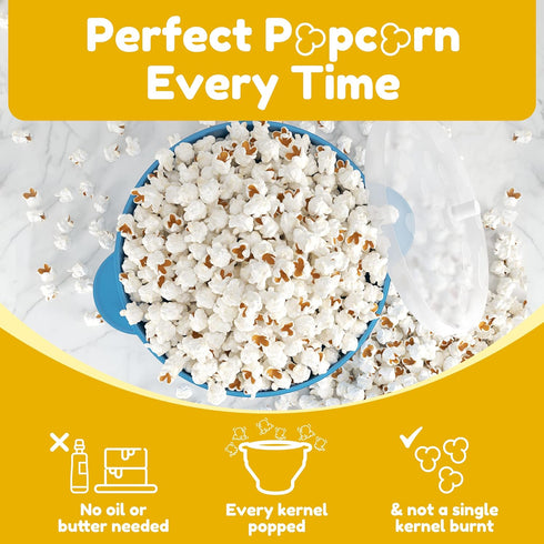 POPCO Silicone Microwave Popcorn Popper with Handles, Silicone Popcorn Maker, Collapsible Bowl Bpa Free and Dishwasher Safe - 15 Colors Available (Purple) by POPCO