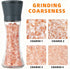 Set 2, 6OZ DAVIMADE Salt and Pepper Grinder of Stone Blue Manual Spice Mills with Adjustable Coarseness, Refillable