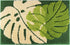 Hi Space Bathroom Rugs 24x16IN, Blue Leaves Bath Mat, Non Slip Microfiber Soft Plush for Bathroom Decor