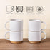 12OZ Set 4 GBhome Stackable Coffee Mugs with Stand, Ceramic Coffee Mugs with Texture Patterns for Man,Woman,Dad,Mom